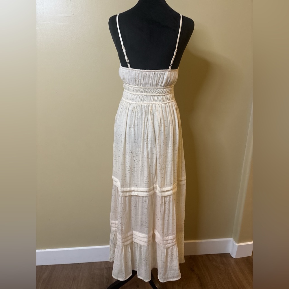 Max + Ash Cream Midi Dress With Gold Dots - Picture 3 of 6
